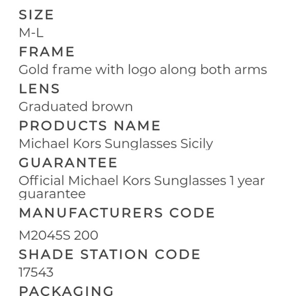 Micheal Kors aviator sunglasses - Picture 8 of 8